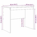 Desk White 90 x 50 x 76 cm