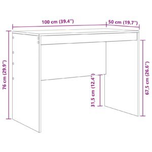 Desk White 100 x 50 x 76 cm