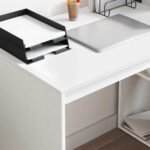 Desk with Shelf White 108 x 55 x 103.5 cm Engineered Wood