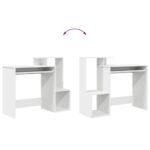 Desk with Drawer White 106 x 41 x 88.5 cm Engineered Wood