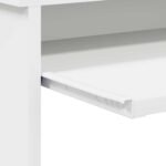 Desk with Drawer White 120,5 x 44 x 88,5 cm Engineered Wood