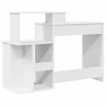 Desk with Drawer White 120,5 x 44 x 88,5 cm Engineered Wood