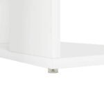 Desk with Shelf White 130 x 50.5 x 75 cm Engineered Wood
