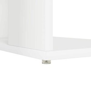 Desk with Shelf White 130 x 50.5 x 75 cm Engineered Wood