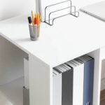 Desk with Shelf White 130 x 50.5 x 75 cm Engineered Wood