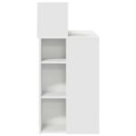 Desk with Shelf White 90 x 48 x 101,5 cm Engineered Wood