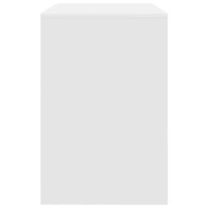 Desk with Shelf White 102 x 50 x 75 cm Engineered Wood
