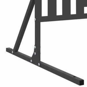 Privacy Screen Black 100 x 50 x 180 cm Steel