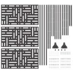 Privacy Screen Black 100 x 50 x 180 cm Steel