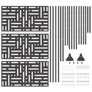 Privacy Screen Black 100 x 50 x 180 cm Steel