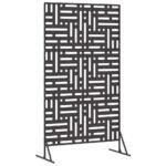 Privacy Screen Black 100 x 50 x 180 cm Steel