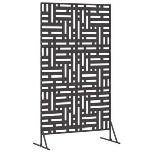 Privacy Screen Black 100 x 50 x 180 cm Steel