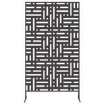 Privacy Screen Black 100 x 50 x 180 cm Steel