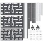 Privacy Screen Anthracite 100 x 50 x 180 cm Steel