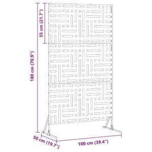 Privacy Screen Anthracite 100 x 50 x 180 cm Steel