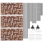 Privacy Screen Grey 100 x 50 x 180 cm Weathering Steel