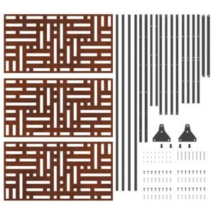 Privacy Screen Grey 100 x 50 x 180 cm Weathering Steel