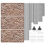 Privacy Screen Grey 100 x 50 x 180 cm Weathering Steel