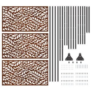 Privacy Screen Grey 100 x 50 x 180 cm Weathering Steel