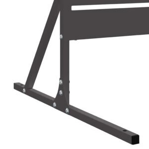 Privacy Screen Black 100 x 50 x 180 cm Steel