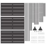 Privacy Screen Black 100 x 50 x 180 cm Steel