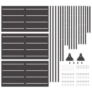 Privacy Screen Black 100 x 50 x 180 cm Steel