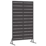 Privacy Screen Black 100 x 50 x 180 cm Steel