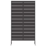 Privacy Screen Black 100 x 50 x 180 cm Steel