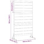 Privacy Screen Black 100 x 50 x 180 cm Steel