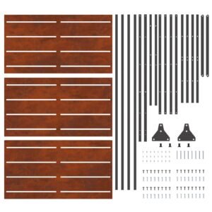 Privacy Screen Grey 100 x 50 x 180 cm Weathering Steel