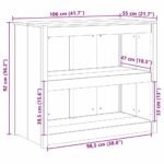 Kitchen Cabinet with Shelf MEPPEL Brown Oak 106 x 55 x 92 cm