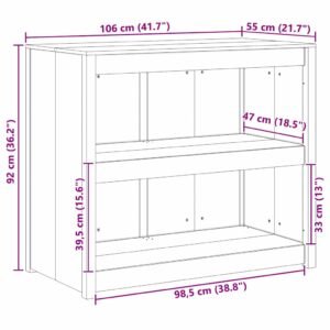 Kitchen Cabinet with Shelf MEPPEL Brown Oak 106 x 55 x 92 cm