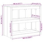 Kitchen Cabinet with Shelf MEPPEL Brown Oak 106 x 55 x 92 cm