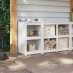 Kitchen Cabinet MEPPEL White 55 x 55 x 92 cm Solid Pine Wood