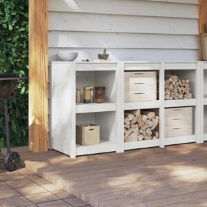 Kitchen Cabinet MEPPEL White 55 x 55 x 92 cm Solid Pine Wood