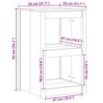 Kitchen Cabinet MEPPEL White 55 x 55 x 92 cm Solid Pine Wood