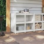 Kitchen Cabinet with Shelf MEPPEL Warm White 106 x 55 x 92 cm