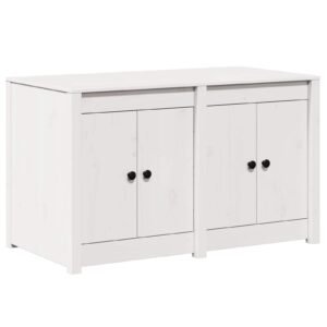 Kitchen Cabinet MEPPEL White 106 x 55 x 64 cm Solid Pine wood
