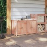 Kitchen Cabinet with Shelf MEPPEL Brown Oak 106 x 55 x 64 cm