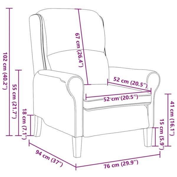 Armchair Dark grey Fabric