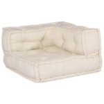 Modular Sofa Unit 3 pcs Cream Fabric