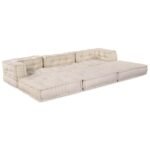 Modular Sofa Unit 3 pcs Cream Fabric