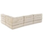 Modular Sofa Unit 4 pcs Cream Fabric