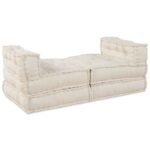 Modular Sofa Unit 4 pcs Cream Fabric
