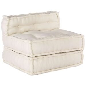 Modular Sofa Unit 4 pcs Cream Fabric