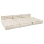 Modular Sofa Unit 4 pcs Cream Fabric