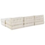 Modular Sofa Unit 4 pcs Cream Fabric