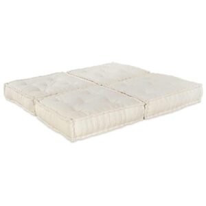 Modular Sofa Unit 2 pcs Cream 140 x 70 x 36 cm Fabric
