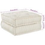 Modular Sofa Unit 2 pcs Cream 140 x 70 x 36 cm Fabric