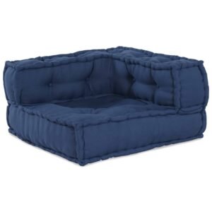 Modular Sofa Unit 2 pcs Indigo 140 x 70 x 56 cm Fabric